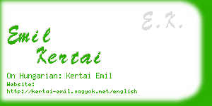 emil kertai business card